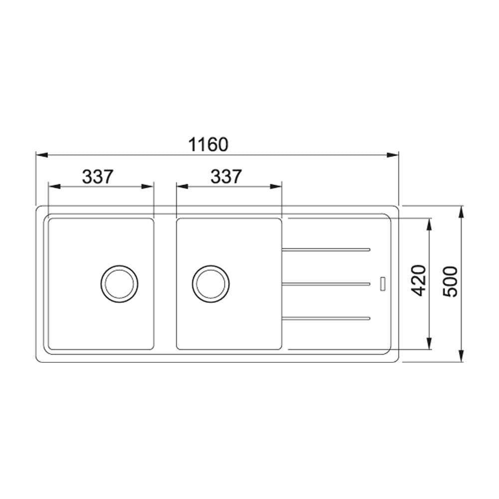Lavello Fragranite Da Incasso BFG621 2 Vasche Colore Oyster - Foto 2