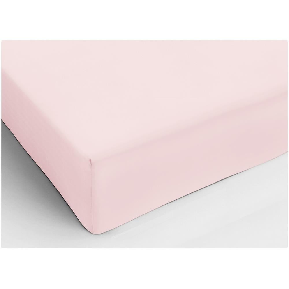 Lenzuolo Sotto Con Angoli In Cotone In Tinta Unita Colore Rosa C.N. Francese Rosa - Foto 1
