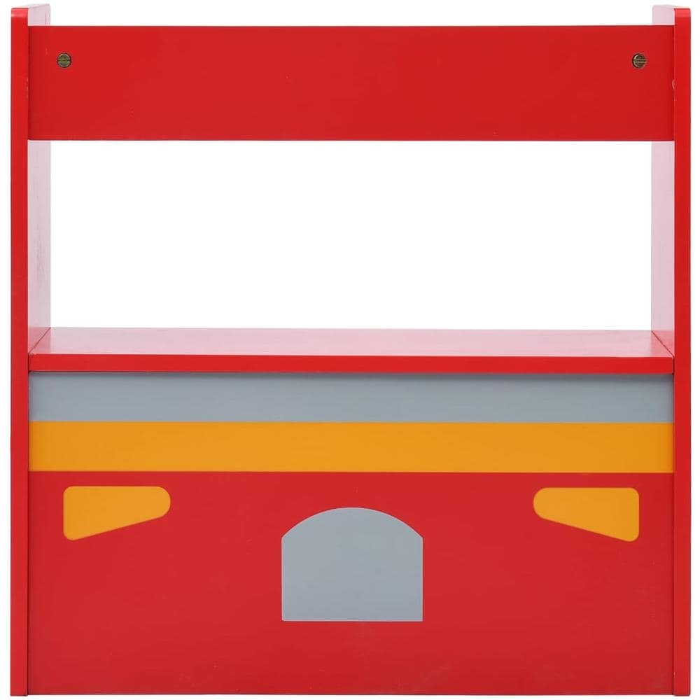 Set e Tavolo Sedie per Bambini 3pz Design Camion Pompieri Legno - Foto 8