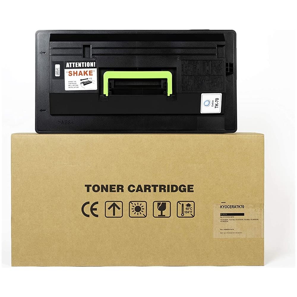 TONER COMPATIBILE -  Kyocera Tk-70 Nero 370ac010 Per Fs-9100dn, Fs-9120, Fs-9120dn, Fs-9500, Fs-9500dn, Fs-9520dn Fornito Di Intelligent Chip Capacità 40000 Copie Made In Italy - Foto 1