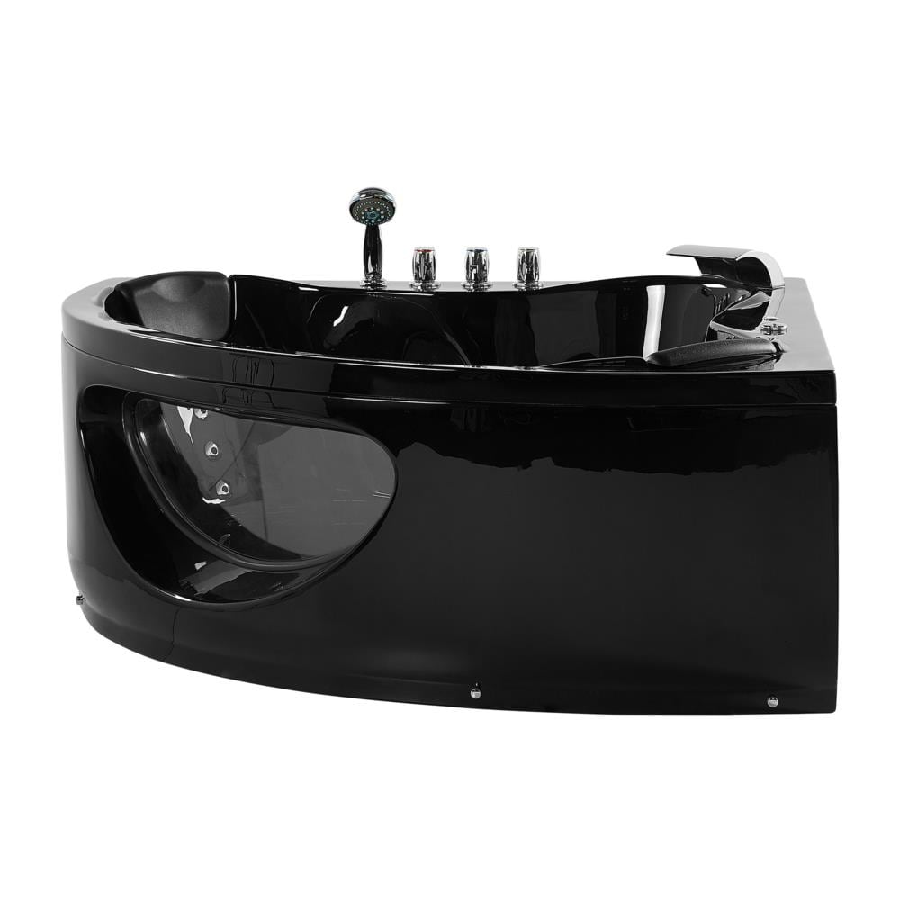 Vasca Idromassaggio Angolare Nera 150 Cm Tocoa - Foto 2