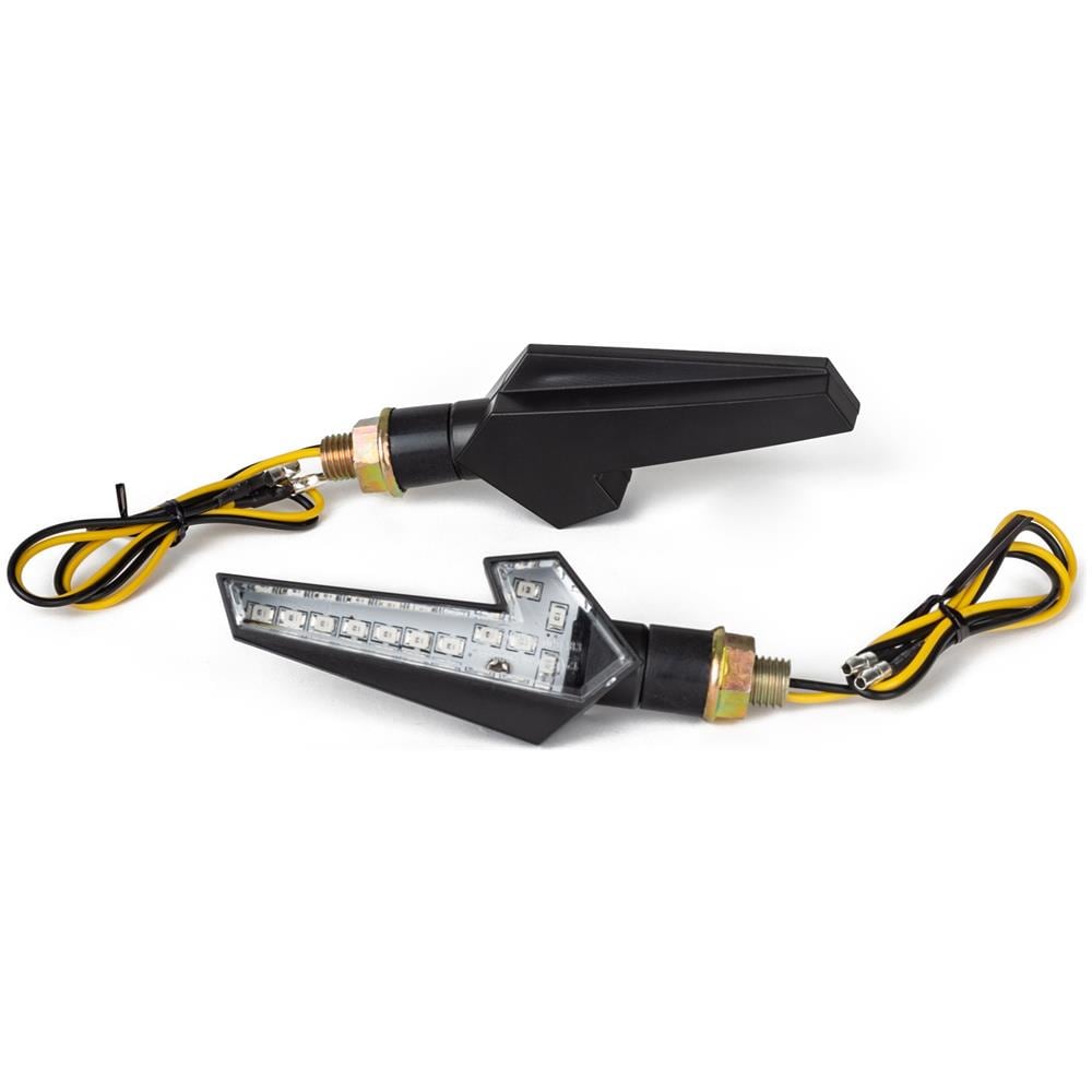Design Direzione Moto Indicatori Frecce Segnalatori 12v A-pro Universali Nero - Foto 2