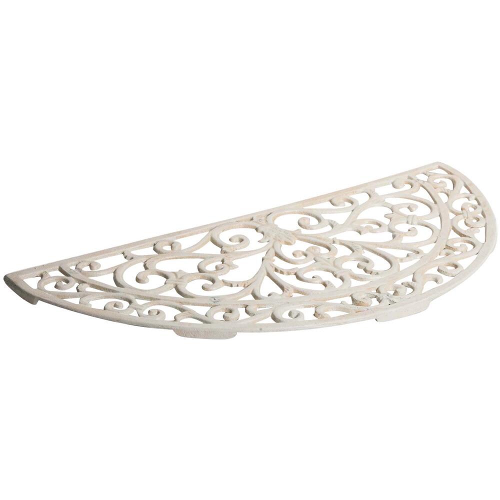 Zerbino In Ghisa Finitura Bianca Anticata L68,5xpr32xh1,5 Cm - Foto 1