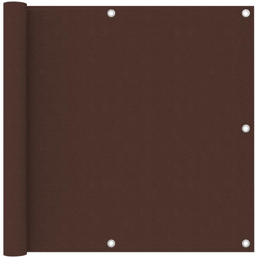Paravento Balcone Marrone 90x400 cm in Tessuto Oxford - Foto 1