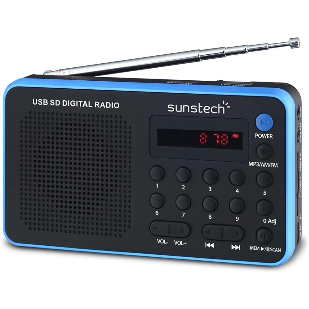 Portable digital AM / FM radio Black, 3,5 mm, Portatile, LED, Analogico, AM, FM, PLL, Batteria - Foto 1