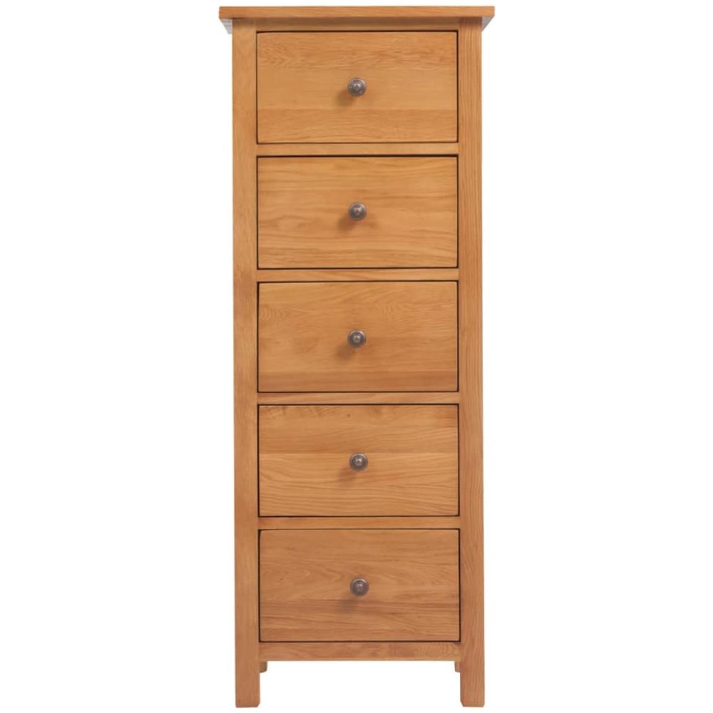 Cassettiera Alta 45x32x110 Cm In Legno Massello Di Rovere - Foto 3