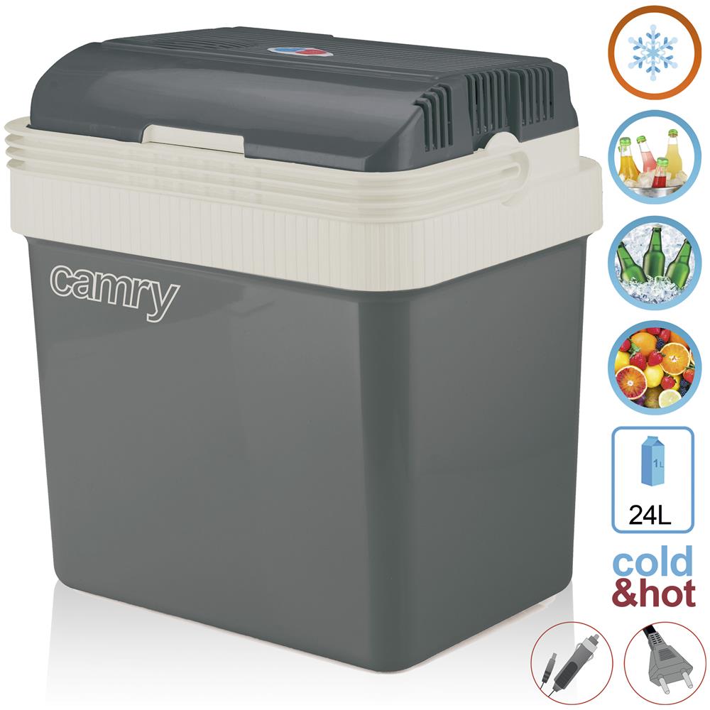 Cr 8065 Frigorifero Portatile Da Viaggio Termoelettrico 24 Litri Ac /dc 12v / 220 - 240v 50w Grigio - Foto 1