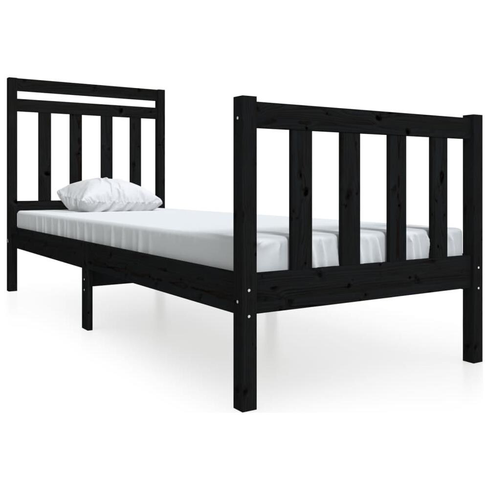 Giroletto Nero 75x190 cm Small Single in Legno Massello - Foto 2