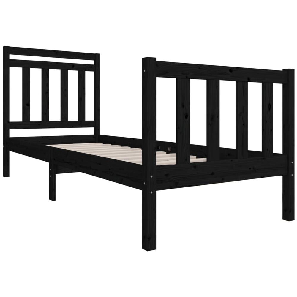 Giroletto Nero 75x190 cm Small Single in Legno Massello - Foto 3
