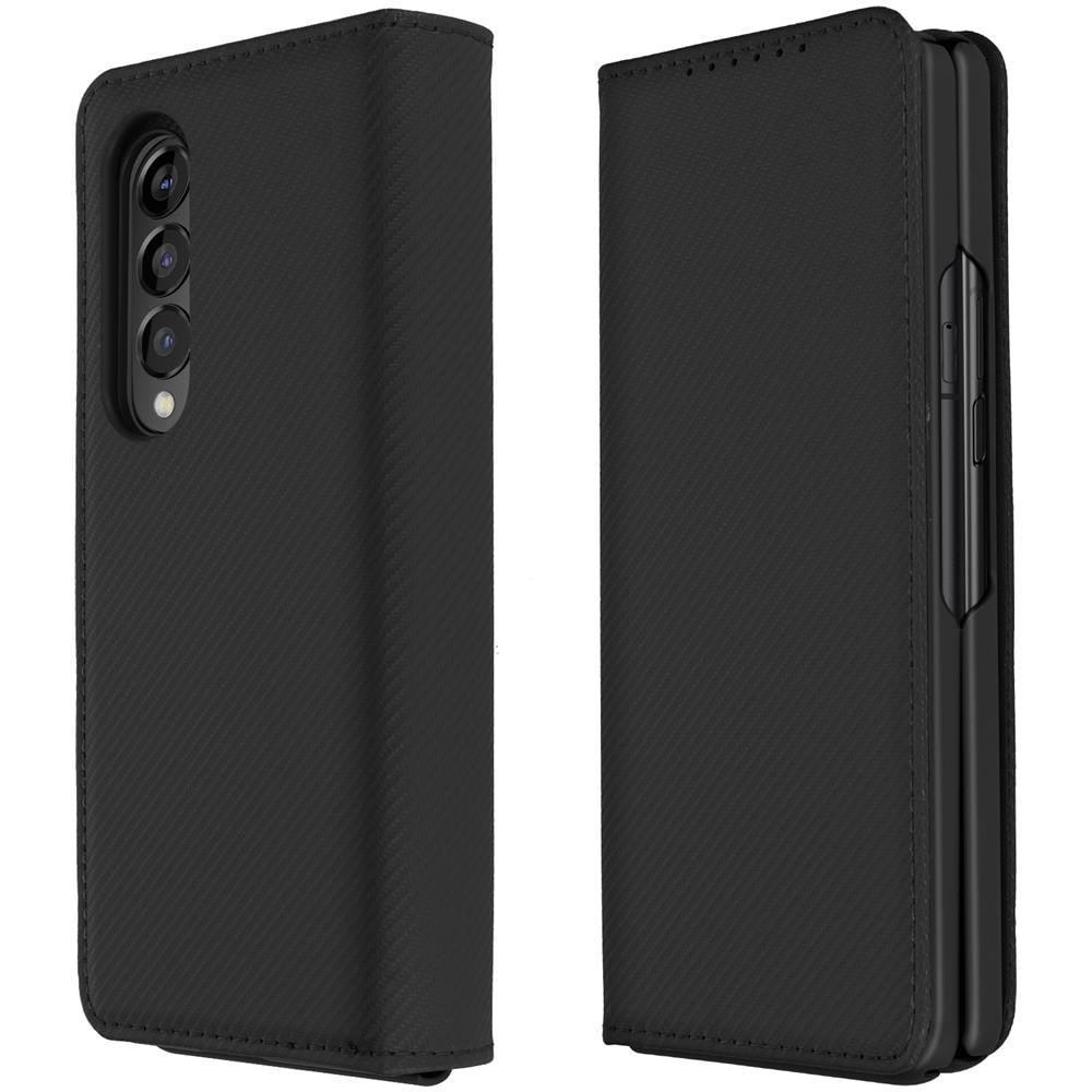 Cover Portafoglio Samsung Z Fold3 Con Cover Magnetica Amovibile Nera - Foto 2