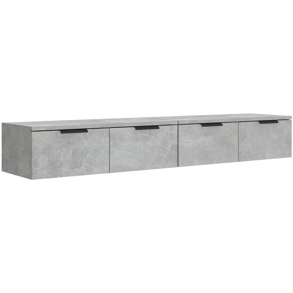 Mobili Pensili 2 Pz Grigio Cemento 68x30x20cm Legno Multistrato - Foto 2
