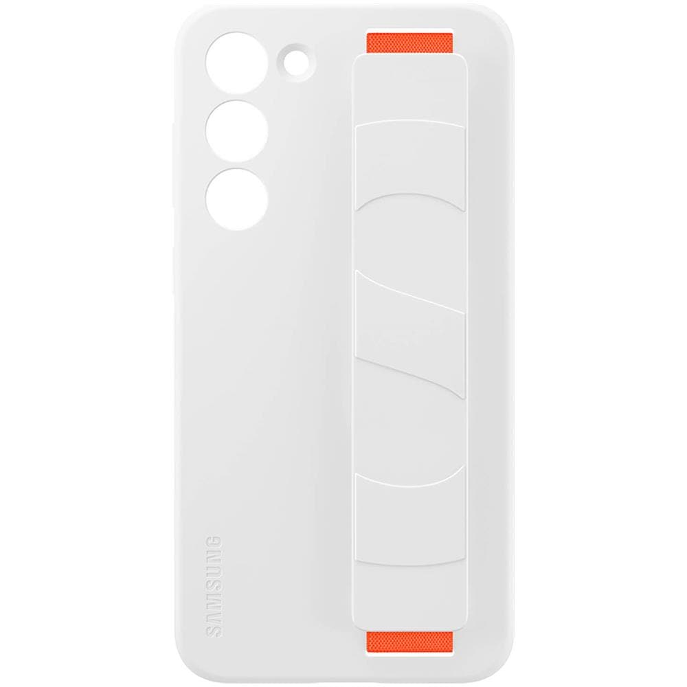 Cover Samsung S23 Plus Silicone Cinturino Originale Silicone Grip Case Bianca - Foto 1