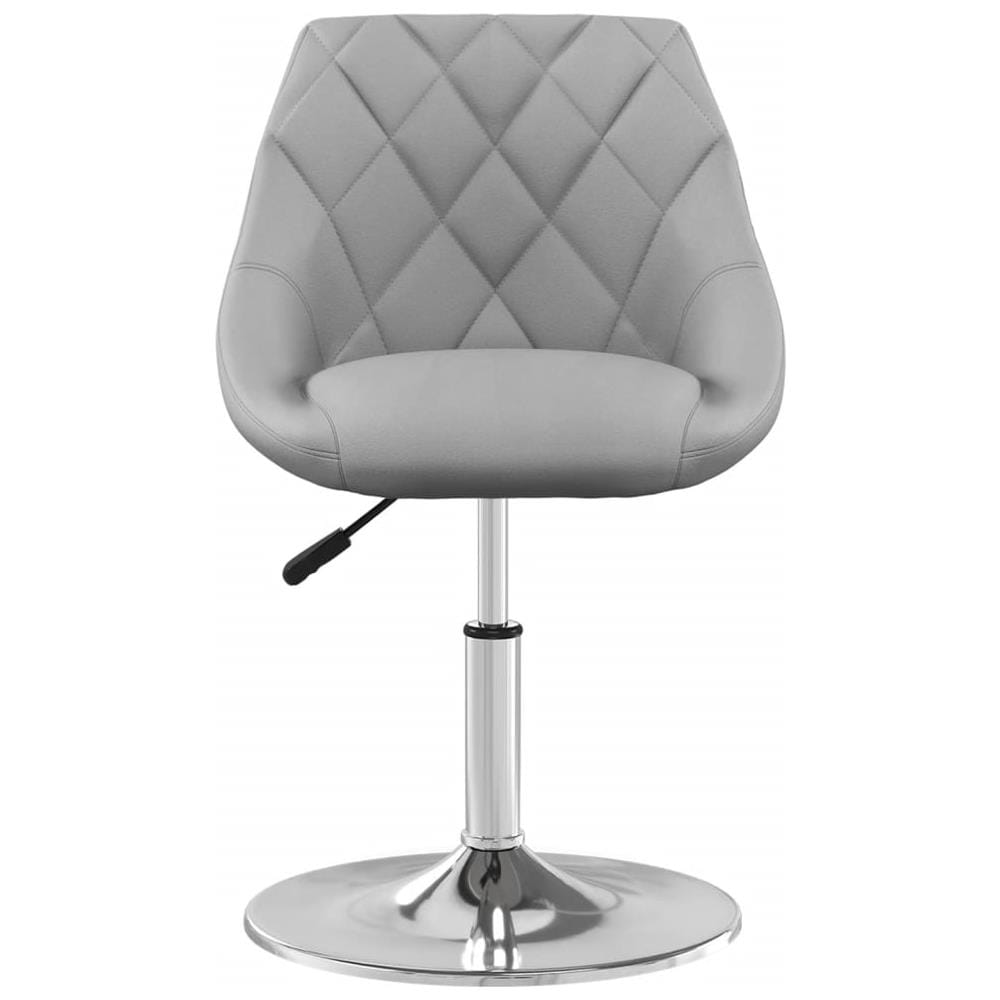 Sedie Da Pranzo Girevoli 6 Pz Grigio Chiaro In Velluto - Foto 3