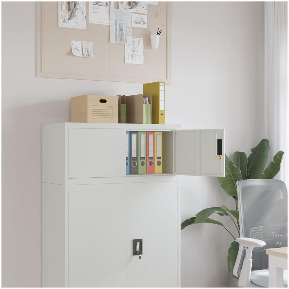 Armadio Classificatore Grigio Chiaro 90x40x40 Cm In Acciaio - Foto 1