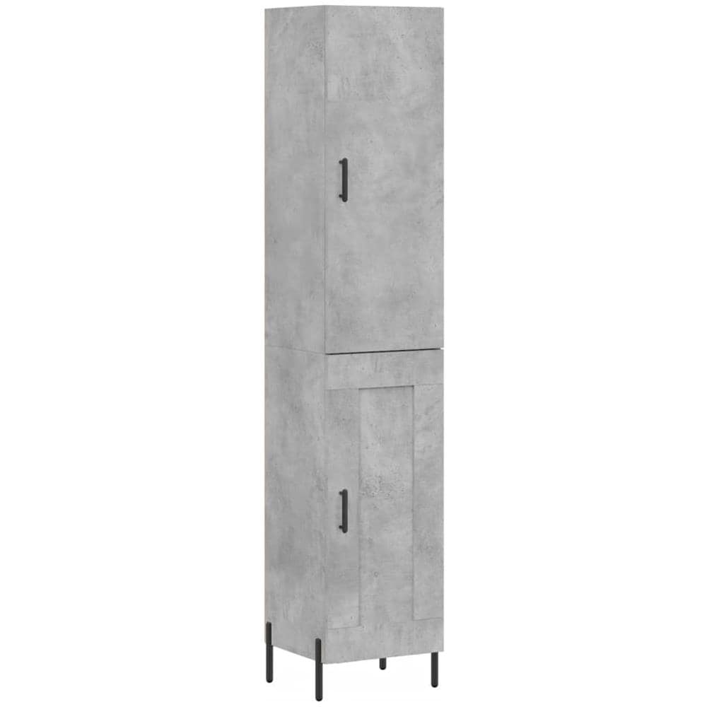 Credenza Grigio Cemento 34,5x34x180 Cm In Legno Multistrato - Foto 2