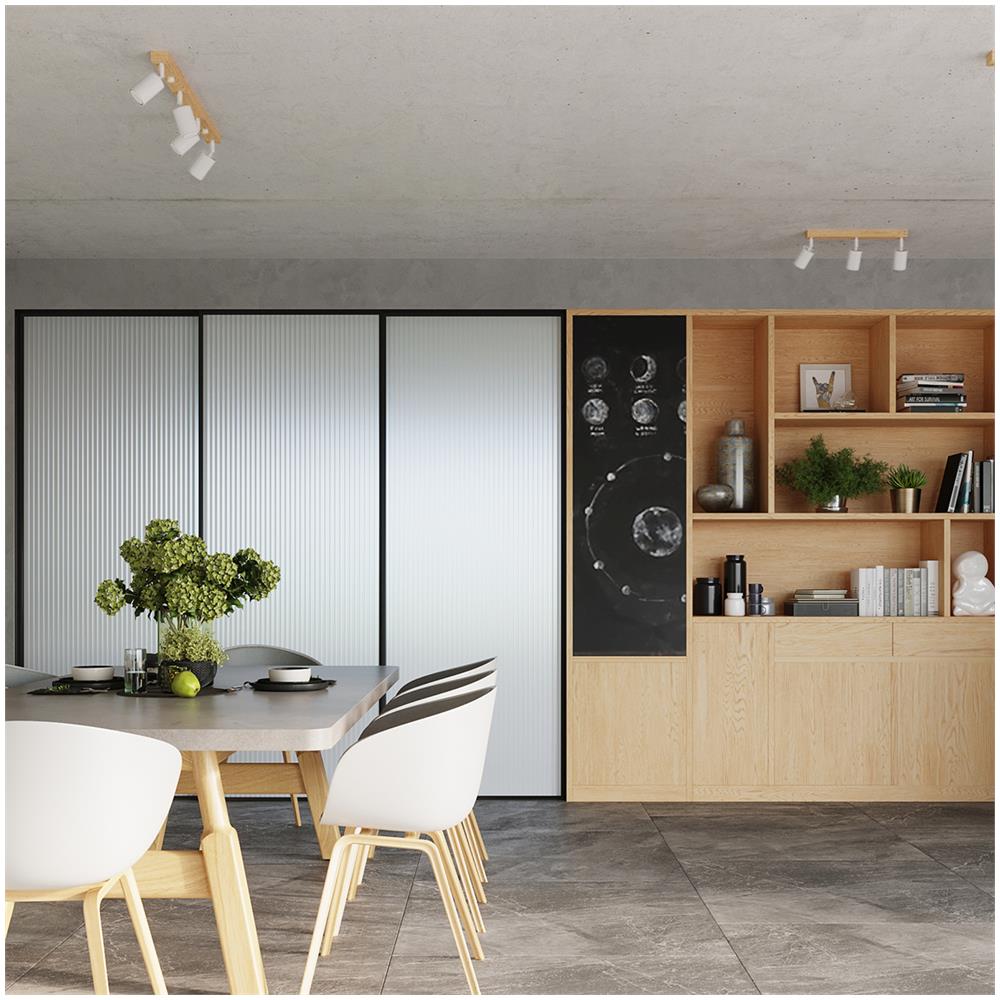 Lampada A Soffitto Verdo 2 Bianco Sl. 1286 - Moderno Lampade Da Soffitto Legno Bianco 17.5x46x30 Cm - Foto 1