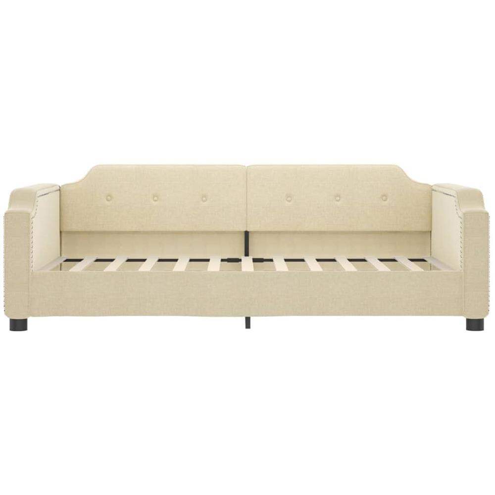 Letto Da Giorno Crema 90x200 Cm In Tessuto - Foto 2