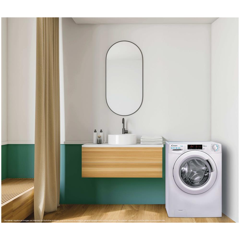 Smart, Lavatrice Carica Frontale 9 KG, Classe B, 1200 giri, Bianco, Vapore, Wi-Fi, CSS 129TW4-11 - Foto 7
