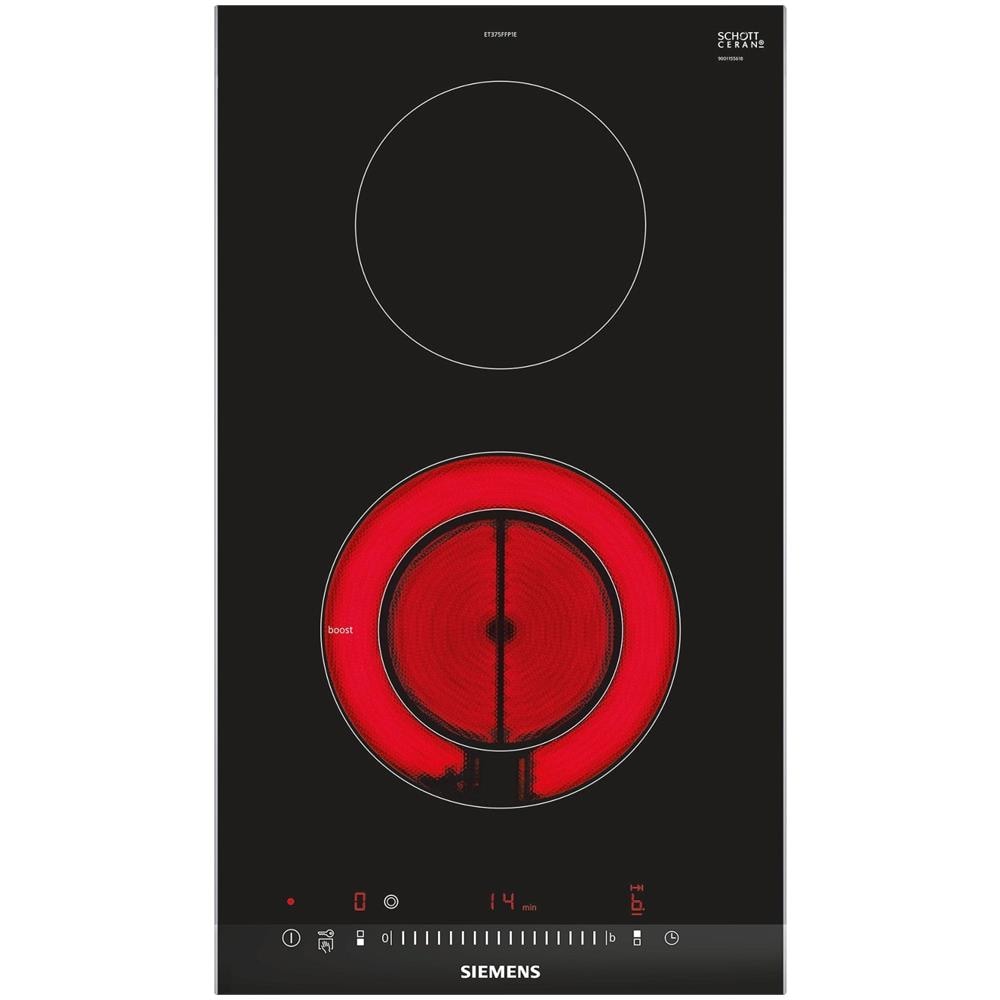 Piano Cottura Elettrico ET375FFP1E in Vetroceramica 2 Zone Cottura da 30 cm Colore Nero / Acciaio Inox - Foto 7