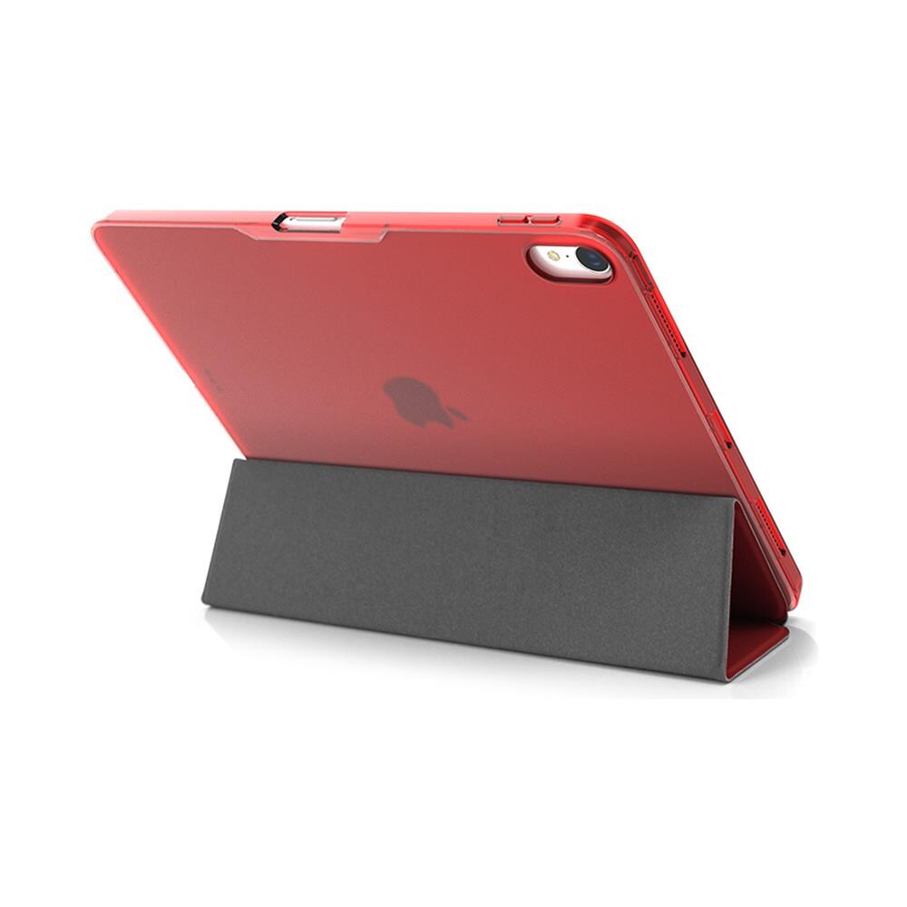 Stand Case Ipad Pro 12,9 2018 (3a generazione), Custodia Protettiva, cover Case Di Protezione Per Ipad Pro 12.9'' Pollici, Funzione Wake / sleep, spegnimento E Attivazione Automatica Schermo Con Apertura E Chiusura (red)  - Foto 2
