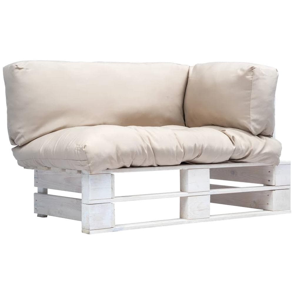 Divano Da Giardino A Pallet E Cuscini Sabbia Legno Di Pino - Foto 1