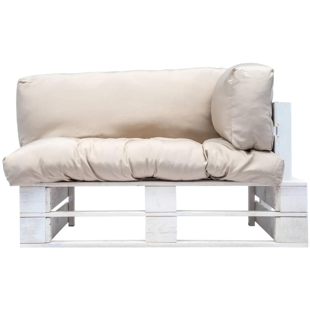 Divano Da Giardino A Pallet E Cuscini Sabbia Legno Di Pino - Foto 2