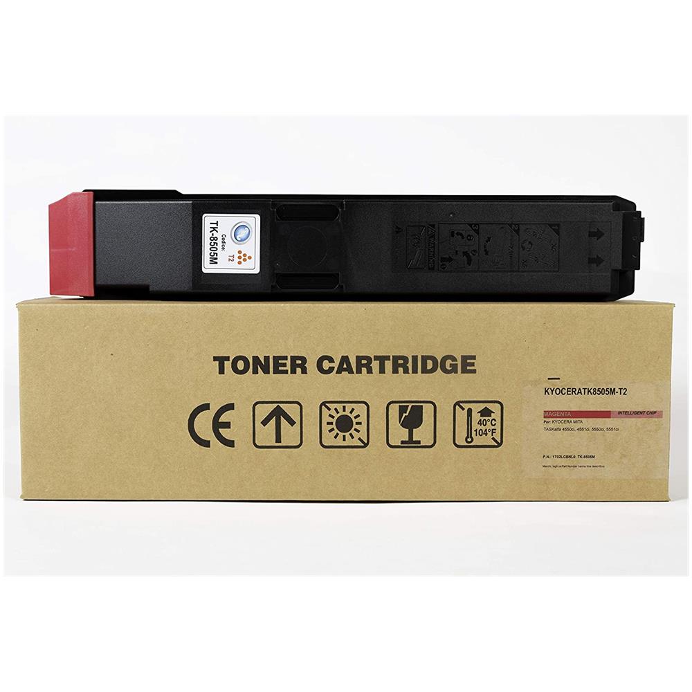 TONER COMPATIBILE -  Kyocera Tk-8505m Magenta 1t02lcbnl0 Per Taskalfa 4550ci, Taskalfa 4551ci, Taskalfa 5550ci, Taskalfa 5551ci Fornito Di Intelligent Chip Capacità 20000 Copie Made In Italy - Foto 1