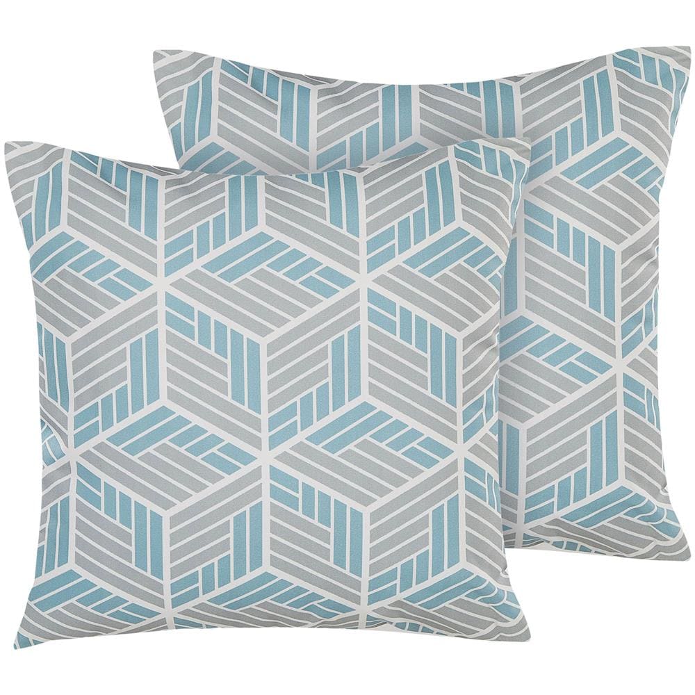 Copricuscino Decorativo Disperso Uovo D'anatra Blu Tartan A