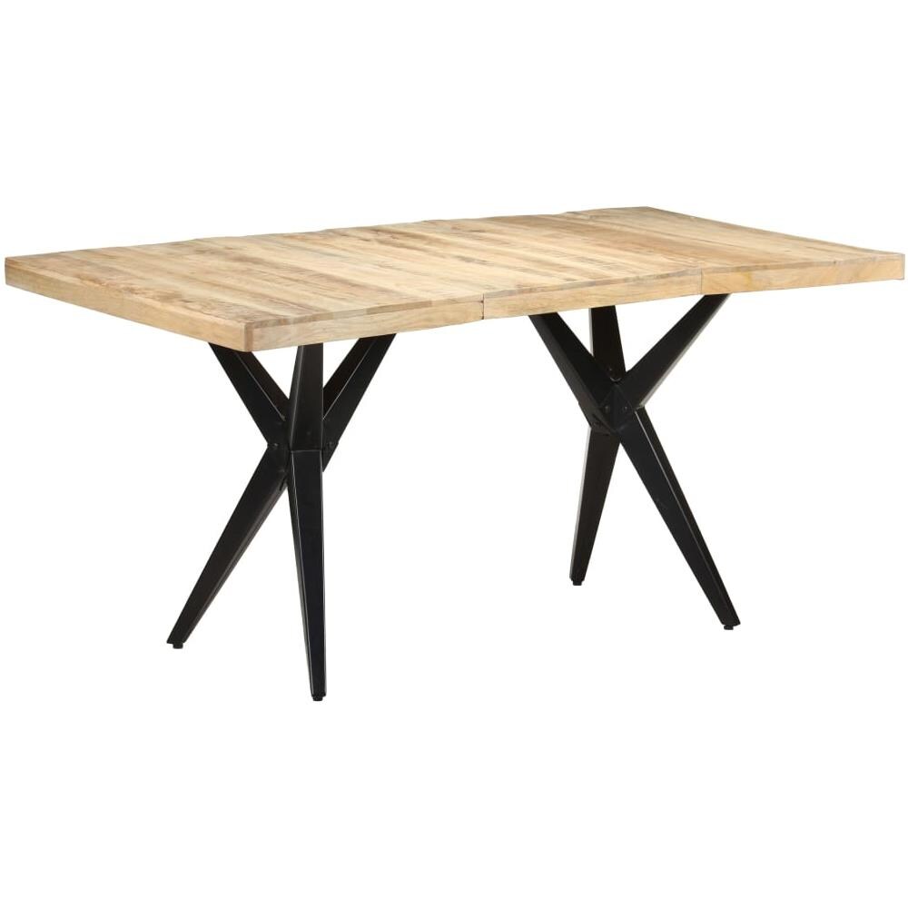 Tavolo Da Pranzo 160x80x76 Cm In Legno Massello Di Mango Grezzo - Foto 1