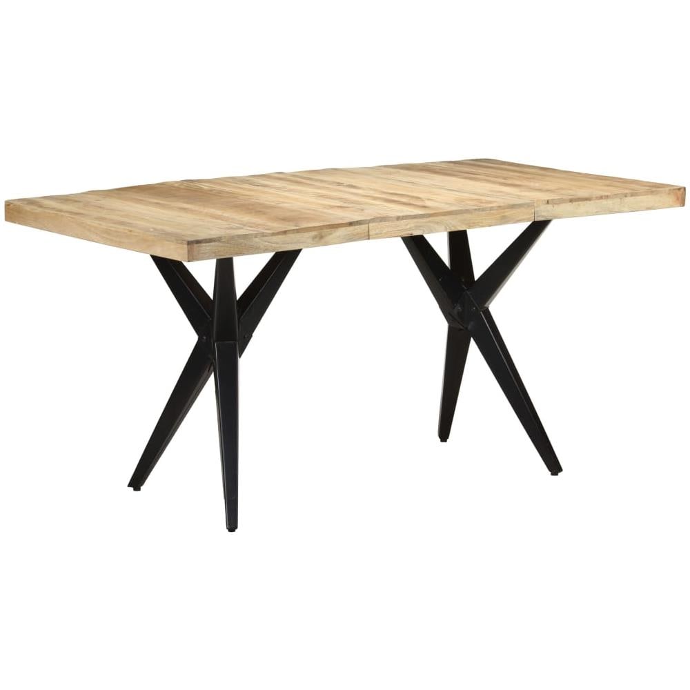 Tavolo Da Pranzo 160x80x76 Cm In Legno Massello Di Mango Grezzo - Foto 8