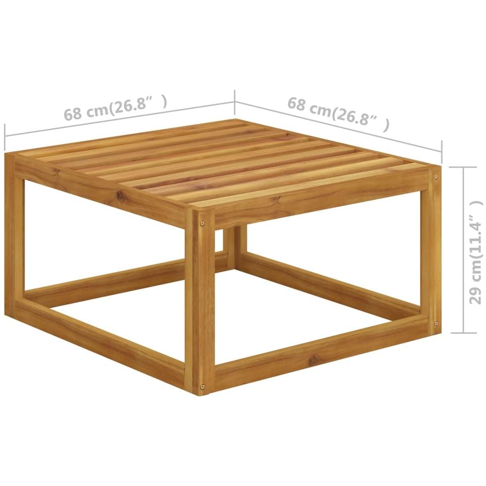 Set Divani Da Giardino 7 Pz Con Cuscini Crema Massello Acacia - Foto 4