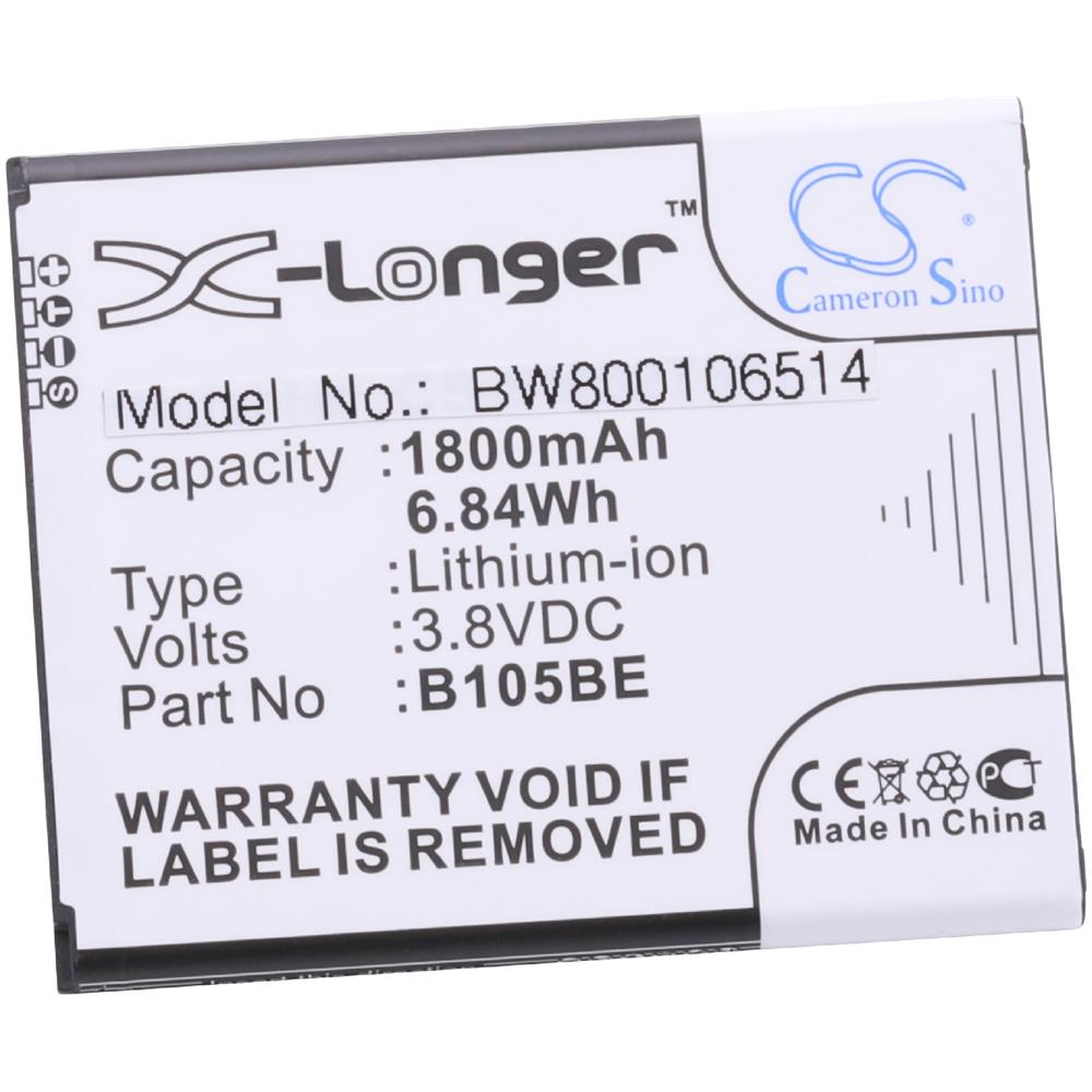 Batteria Sostituisce Samsung B105bc, B105be, B105bk, B105bu Per Smartphone Cellulare (1800mah, 3,7v, Li-ion) - Foto 1