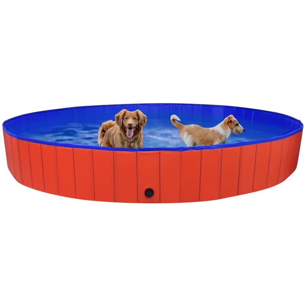 Piscina per Cani Pieghevole Rossa 300x40 cm in PVC - Foto 2