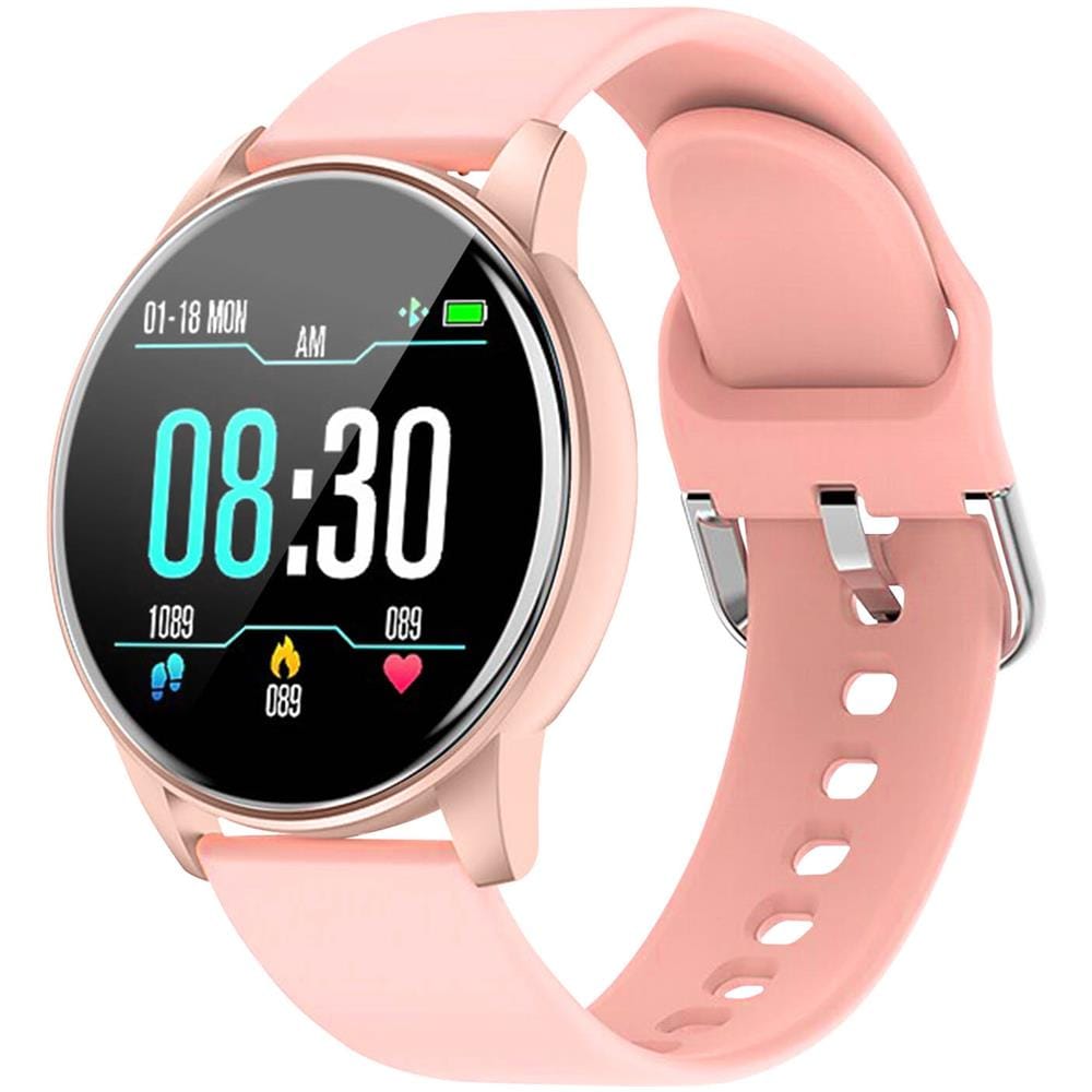 Smartwatch Quadrante Rotondo Cinturino In Silicone Rosa - Foto 1