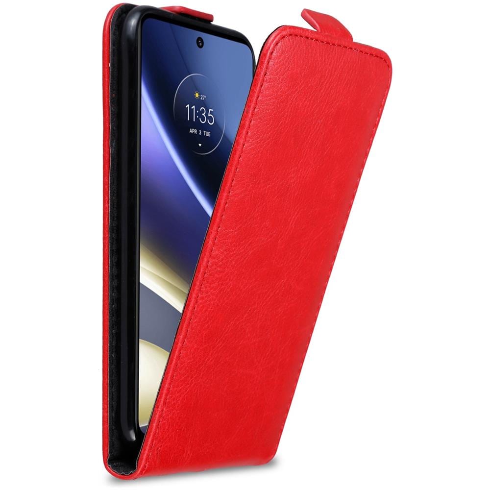 Custodia Compatibile Con Motorola Moto G51 5g In Rosso Mela - Coperchio Protettivo In Design Flip Con Chiusura Magnetica - Foto 1