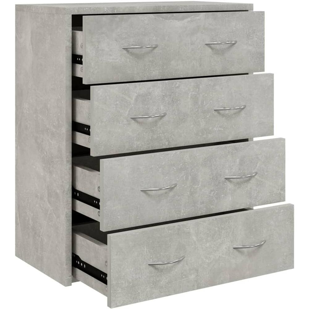 Credenza con 4 Cassetti 60x30,5x71 cm Grigio cemento - Foto 2