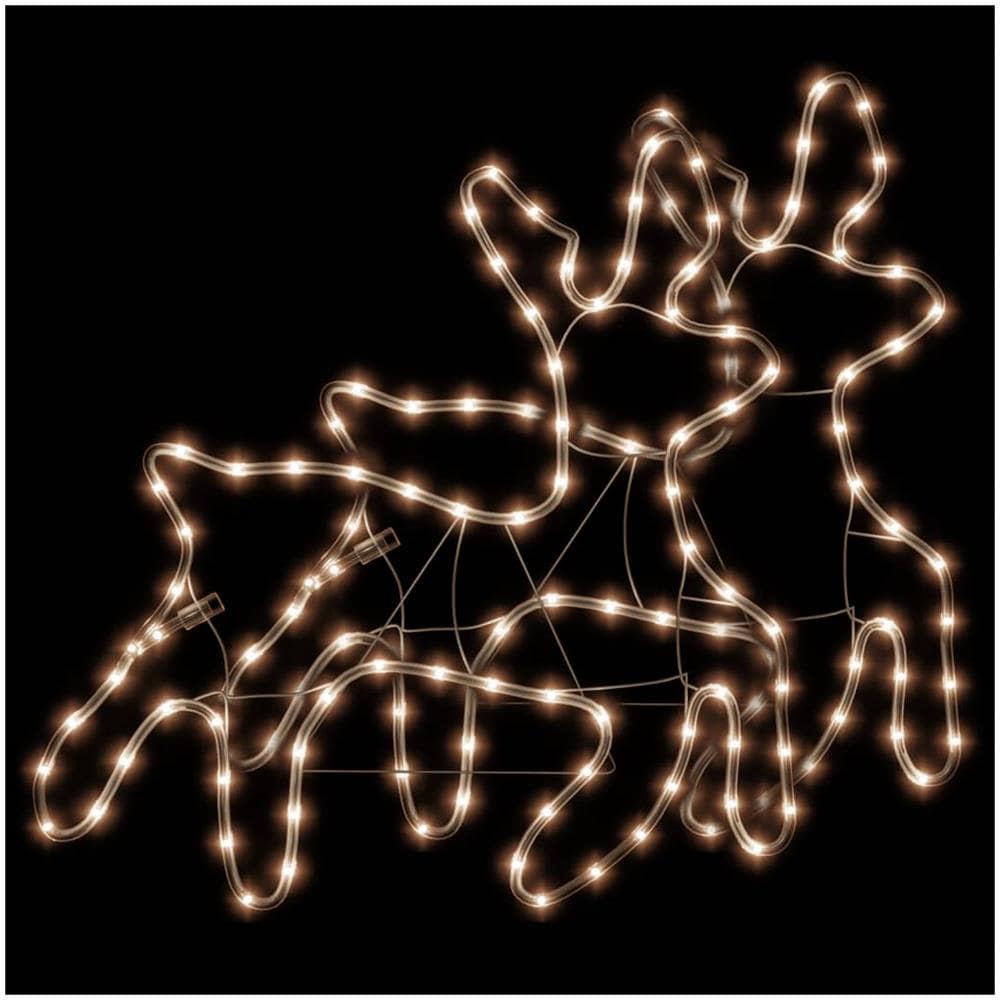 Figura Natalizia Fiocco Di Neve Led 2 Pz Bianco Caldo 59x59 Cm - Foto 2