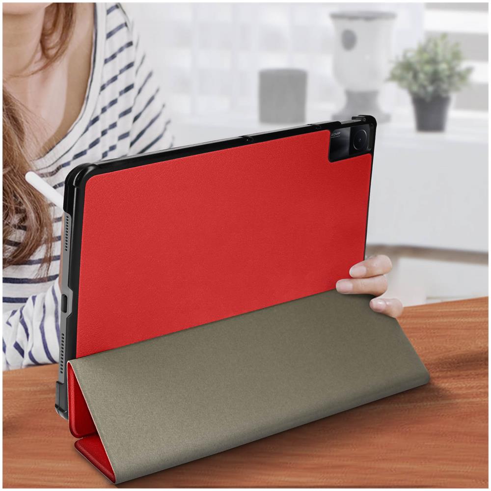 Custodia Xiaomi Redmi Pad 10.6 Copertina Funzione Supporto E Tastiera Rossa - Foto 2