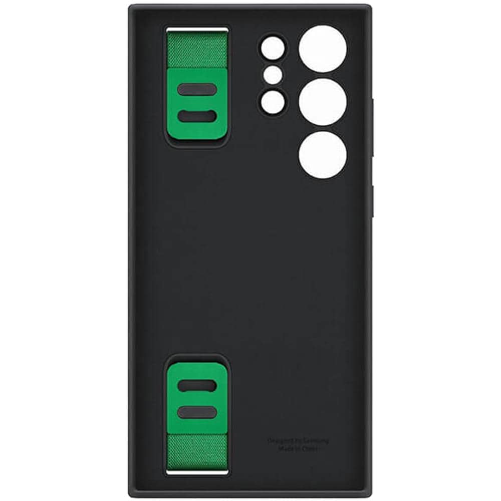 Cover S23 Ultra Silicone Cinturino Originale Silicone Grip Case Nera - Foto 5