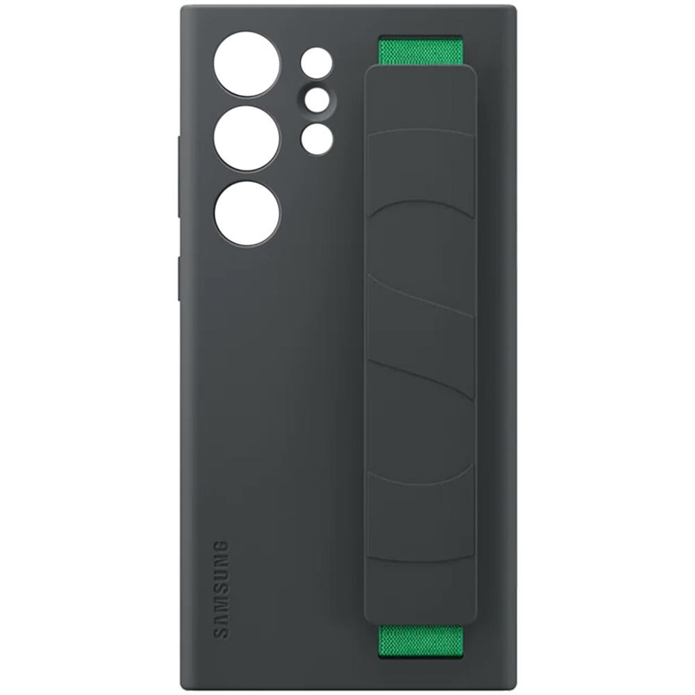 Cover S23 Ultra Silicone Cinturino Originale Silicone Grip Case Nera - Foto 1