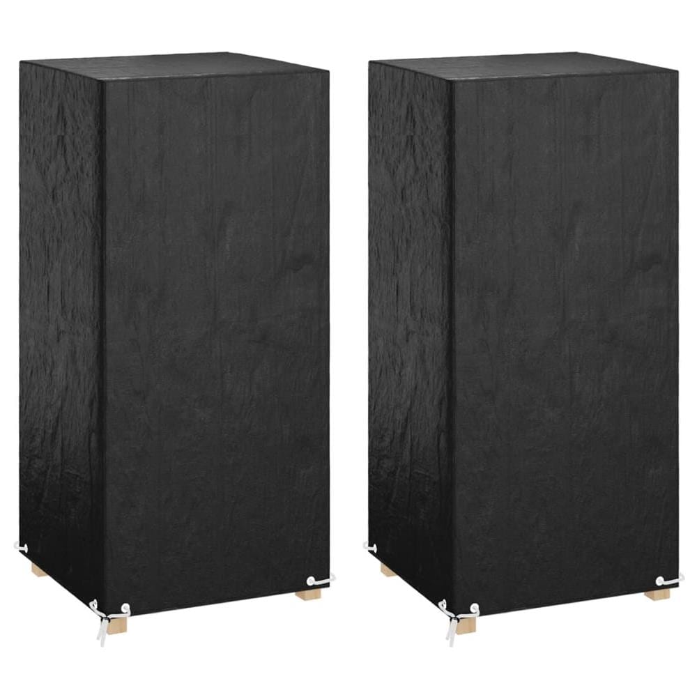 Copri Sedie Da Giardino 2pz 8 Occhielli 75x70x140cm Polietilene - Foto 1