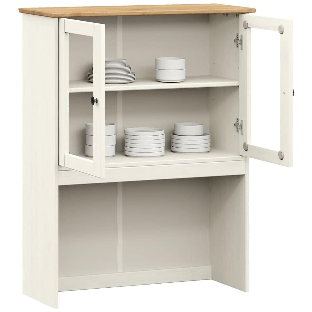 Piano Comò Vigo Bianco 78x30x100 Cm In Legno Massello Di Pino - Foto 3