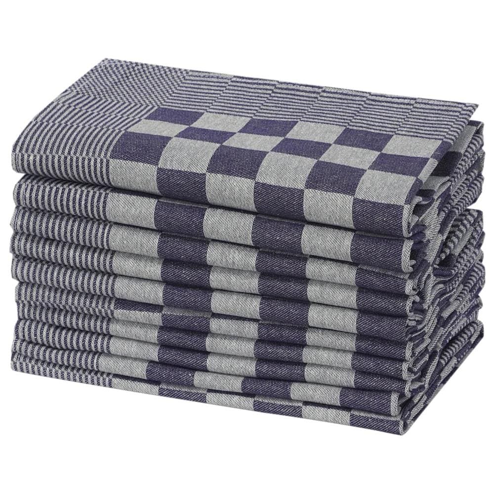 Strofinacci Da Cucina 50 Pz Blu E Bianchi 50x70 Cm In Cotone - Foto 3