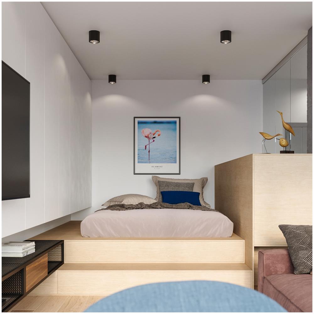 Lampada A Soffitto Tiube Nero Sl. 0697 - Moderno Lampade Da Soffitto Nero 11x12x12 Cm - Foto 1