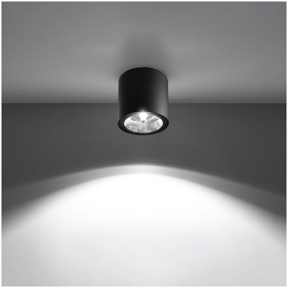 Lampada A Soffitto Tiube Nero Sl. 0697 - Moderno Lampade Da Soffitto Nero 11x12x12 Cm - Foto 2