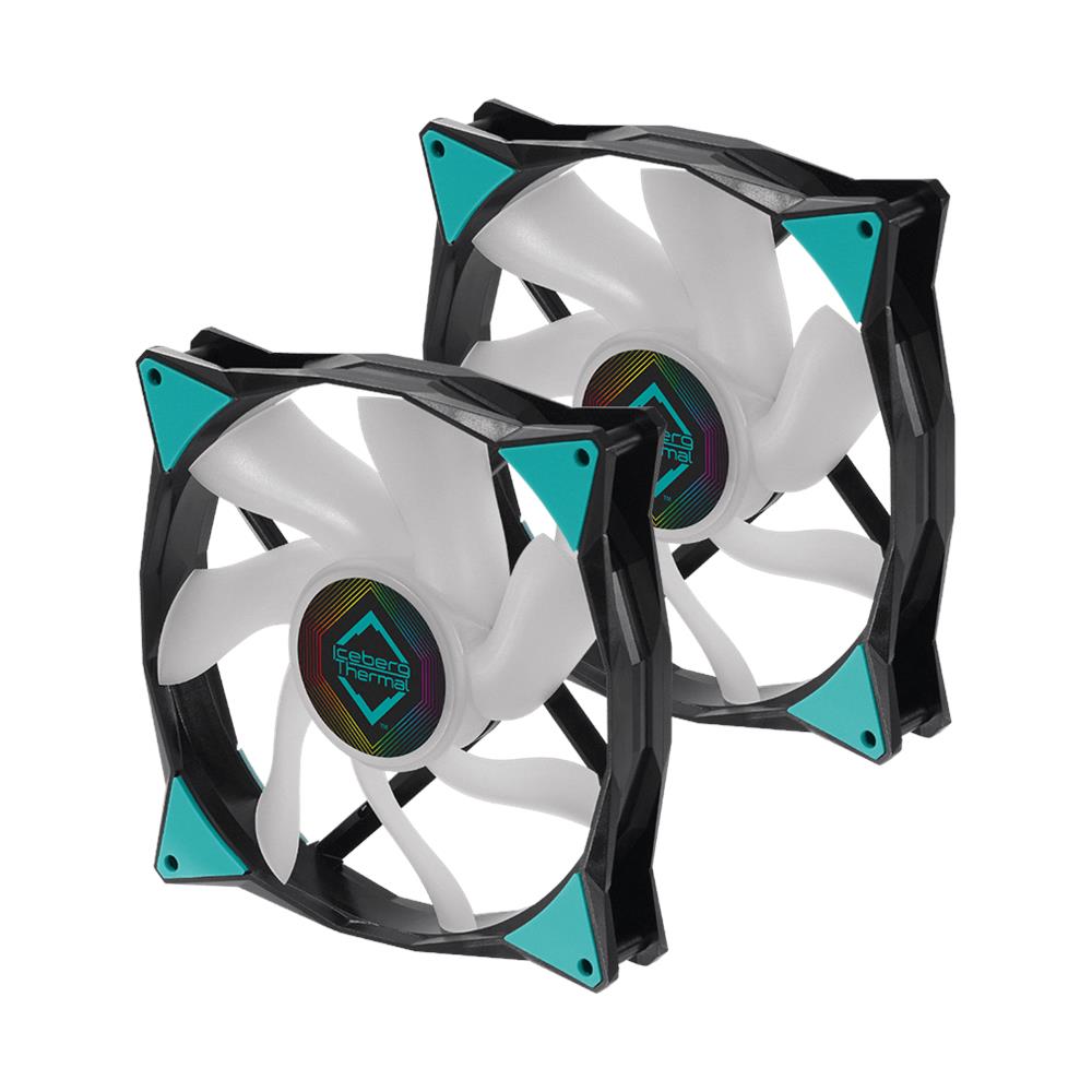 Ventilatore IceGALE ARGB Case per Computer Velocità 1600 Giri /Min 14 cm Nero 2 pz - Foto 1