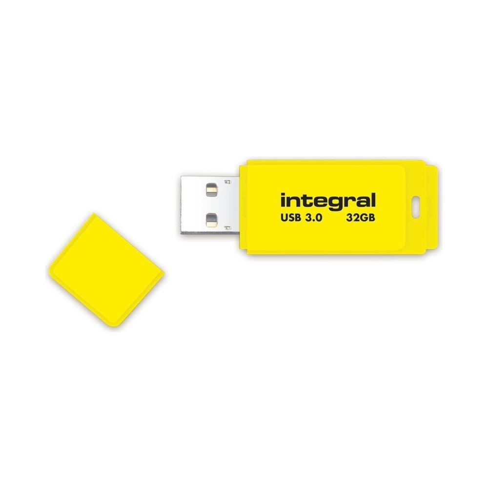 Neon USB 3.0 32GB, USB 3.0 (3.1 Gen 1) , Type-A, 0 - 70 °C, Cuffia, Giallo, Blister - Foto 2