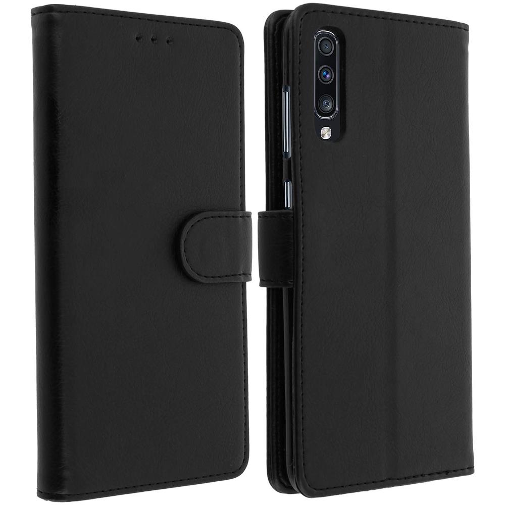 Custodia Galaxy A70 Portacarte Funzione Supporto Cover Silicone - Nero - Foto 1
