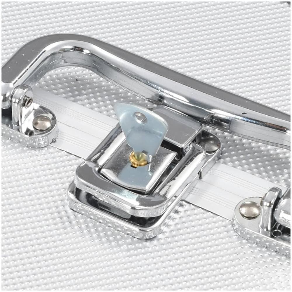 Valigia Per Cosmetici 22x30x21 Cm Argento In Alluminio - Foto 2