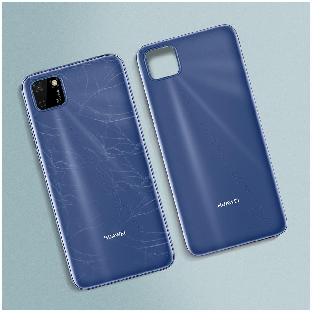 Copribatteria / Facciata Posteriore Blu Huawei Y5p Compatibile - Foto 5